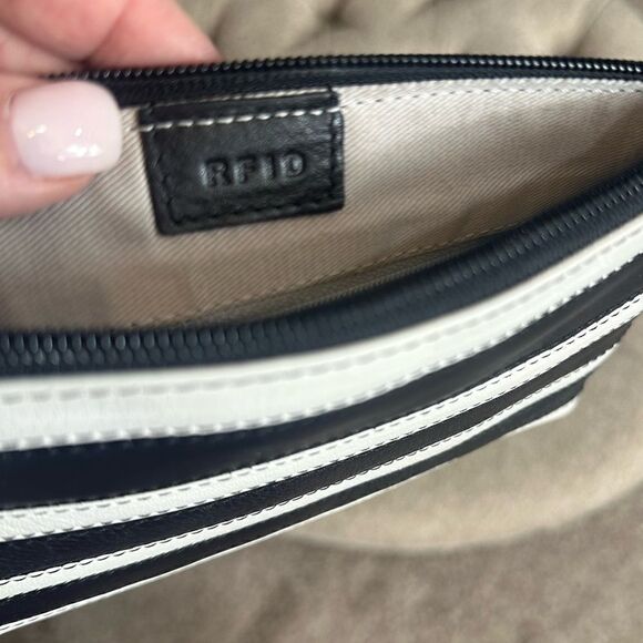 Striped Leather Wristlet - Picture 6 of 10